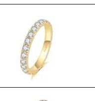 Silver Moissanite Band Ring (2 mm)