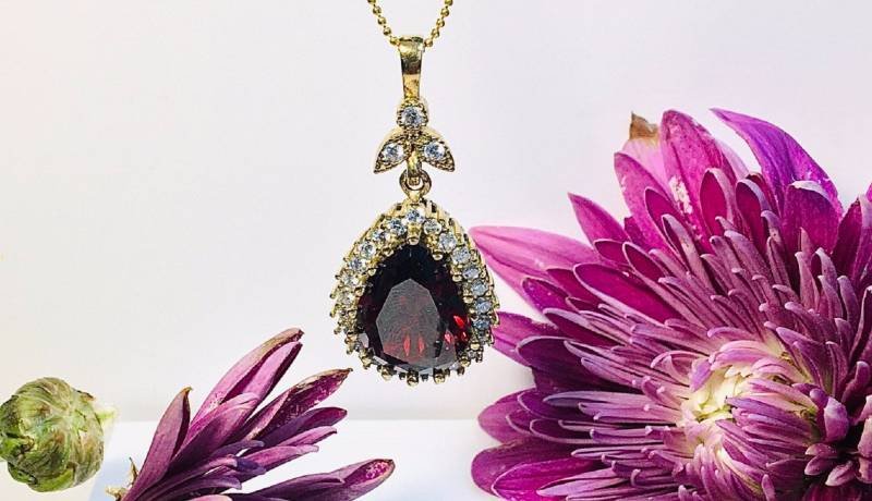 red spinel necklace
